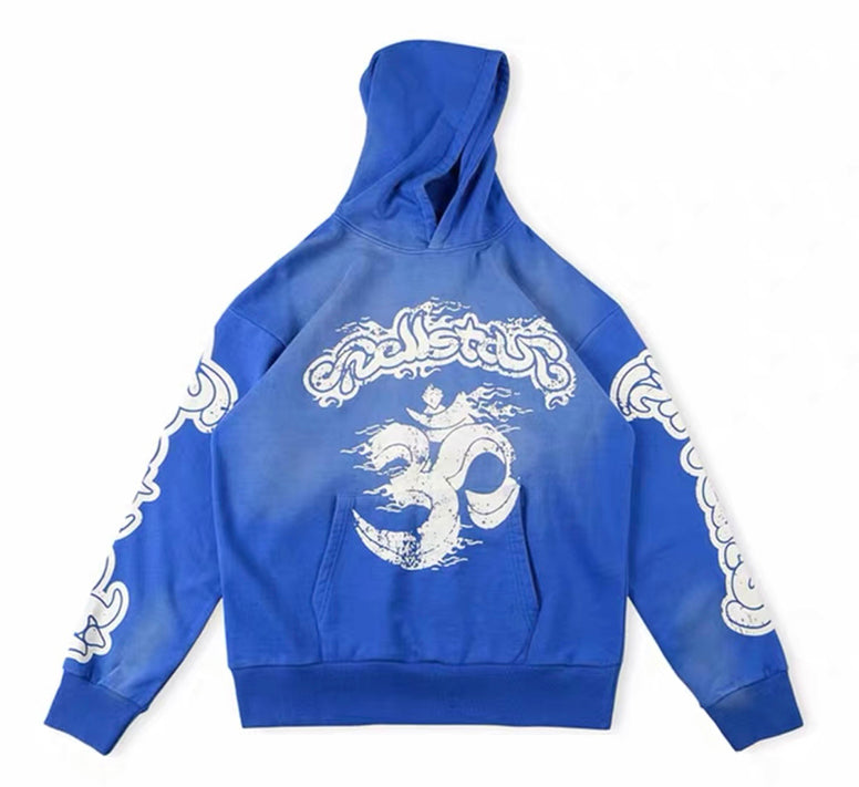 Hellstar Yoga Hoodie Blue