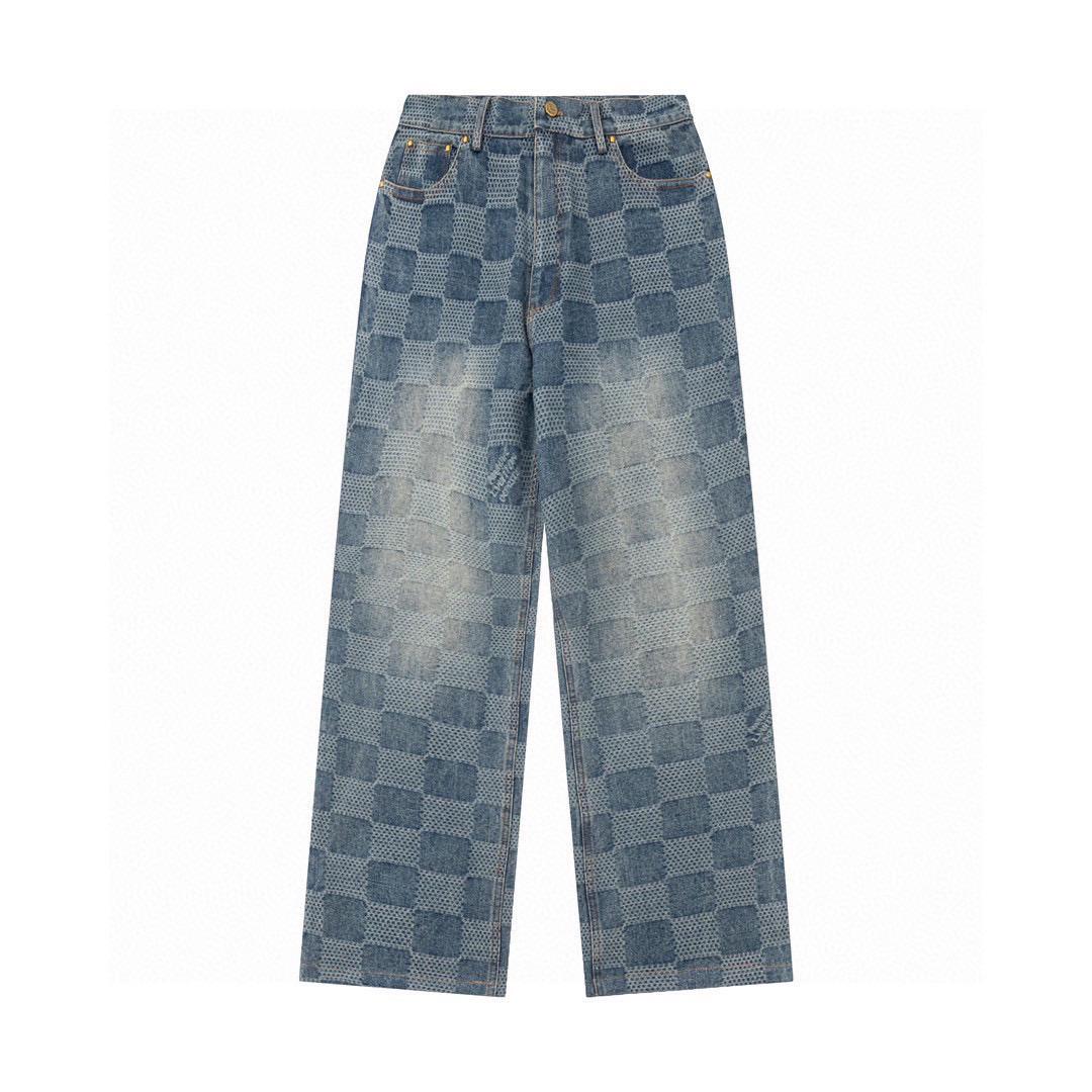 Louis Vuitton Damier Bootcut Denim Pants