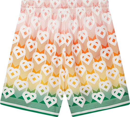 CASABLANCA Gradient Heart Monogram Sport Silk Short