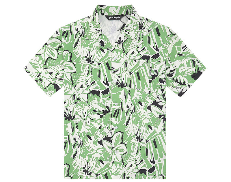 Palm Angels Macro Hibiscus Bowling Shirt
