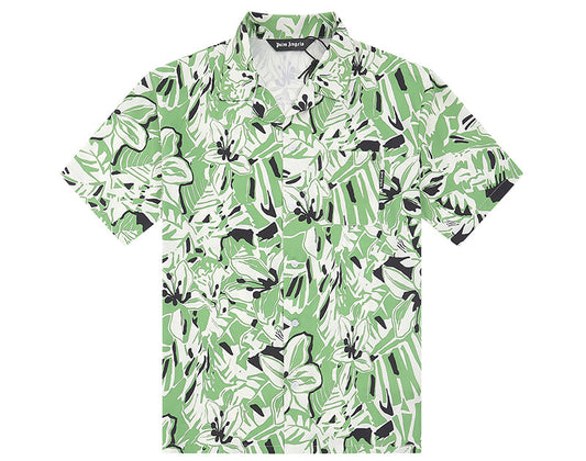 Palm Angels Macro Hibiscus Bowling Shirt
