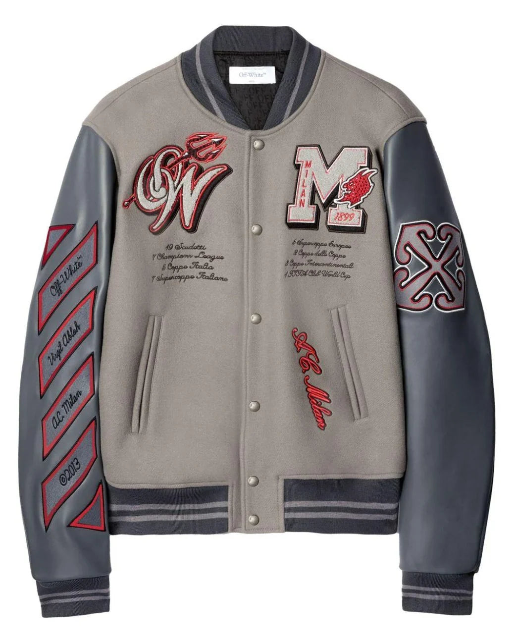 OFF-WHITE c/o Virgil Abloh x AC Milan bomber Jacket