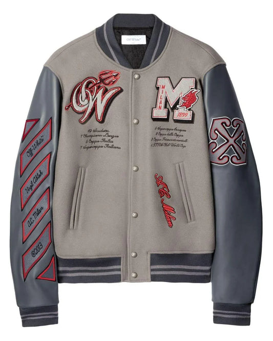 OFF-WHITE c/o Virgil Abloh x AC Milan bomber Jacket