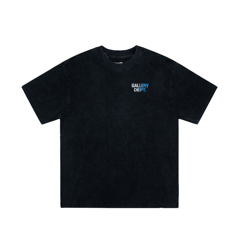 Gallery Dept. - Boardwalk Logo-Print Distressed T-Shirt Black