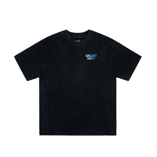 Gallery Dept. - Boardwalk Logo-Print Distressed T-Shirt Black