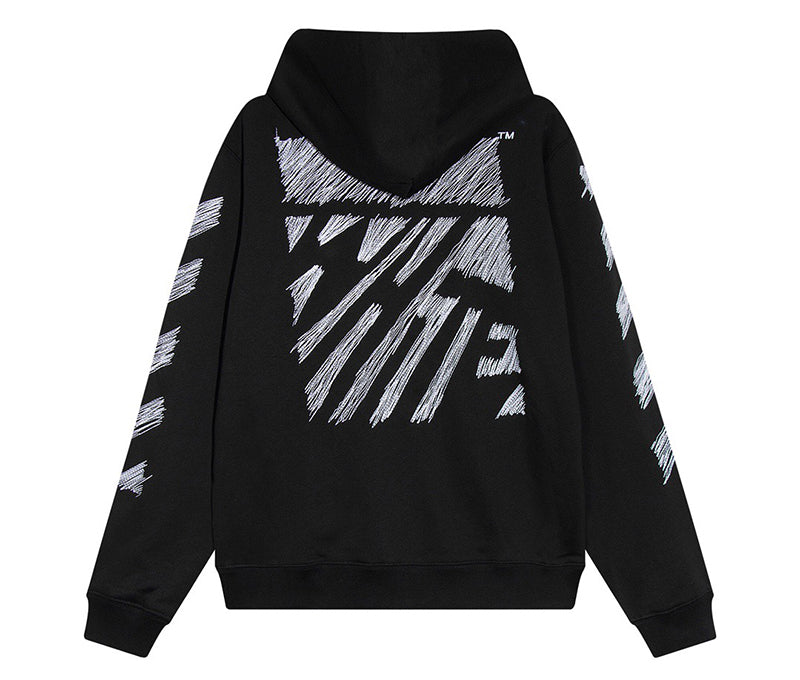 Off-White Scribble Diag-print Cotton Hoodie