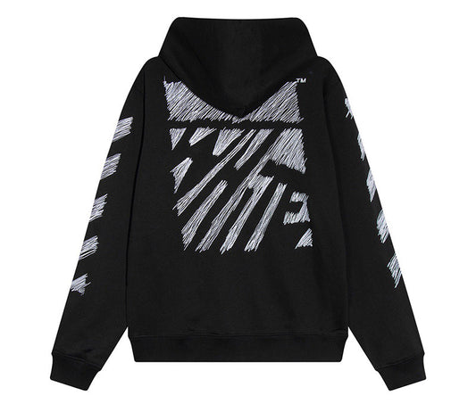 Off-White Scribble Diag-print Cotton Hoodie