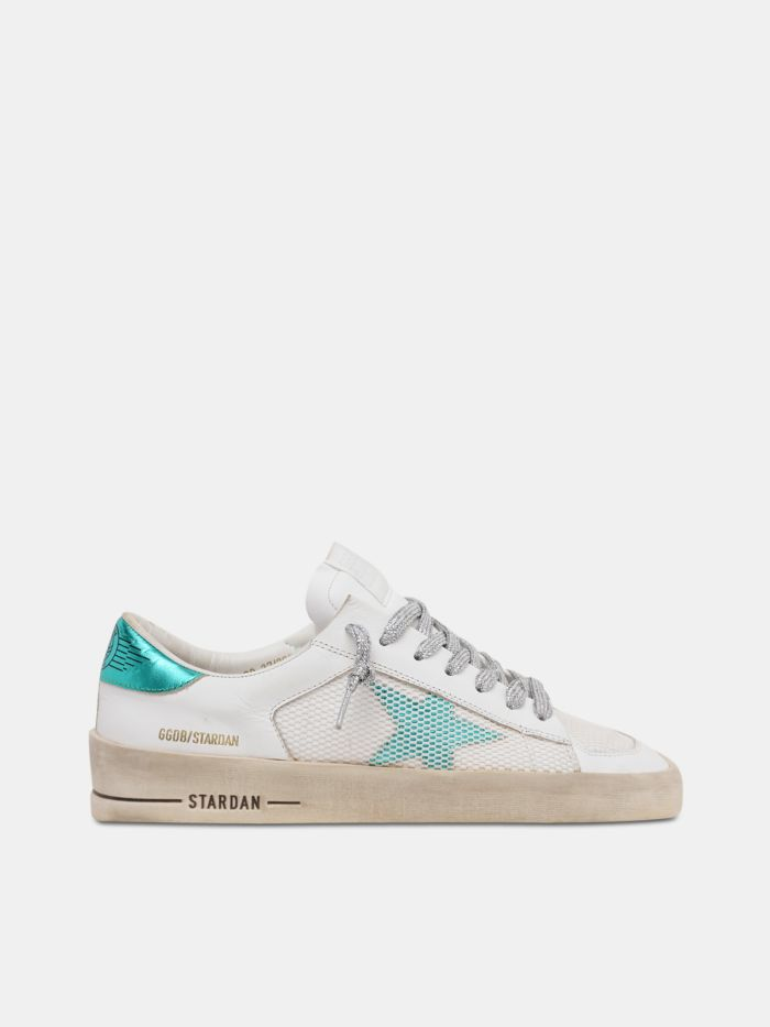 Golden Goose Stardan White and aqua-green