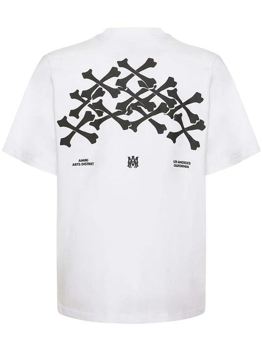 AMIRI Bones Stacked Cotton T-shirt White