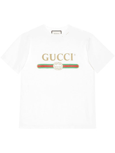 Gucci Cotton Jersey Oversize With Logo White