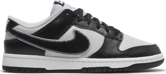 Dunk Low 'Chenille Swoosh - Black Grey Fog'