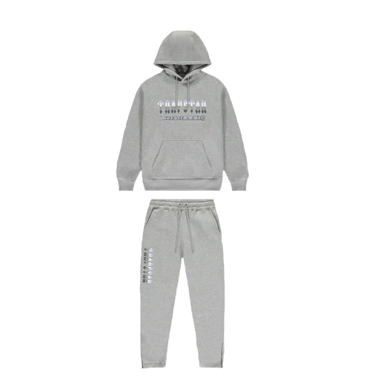 Tapstar Chenille Decoded 2.0 Hooded Tracksuit-Grey/Ice Blue