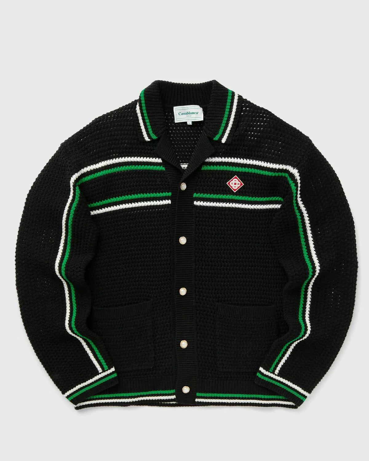 Casablanca Crochet Effect Tennis Shacket Black