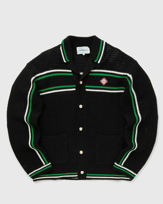 Casablanca Crochet Effect Tennis Shacket Black