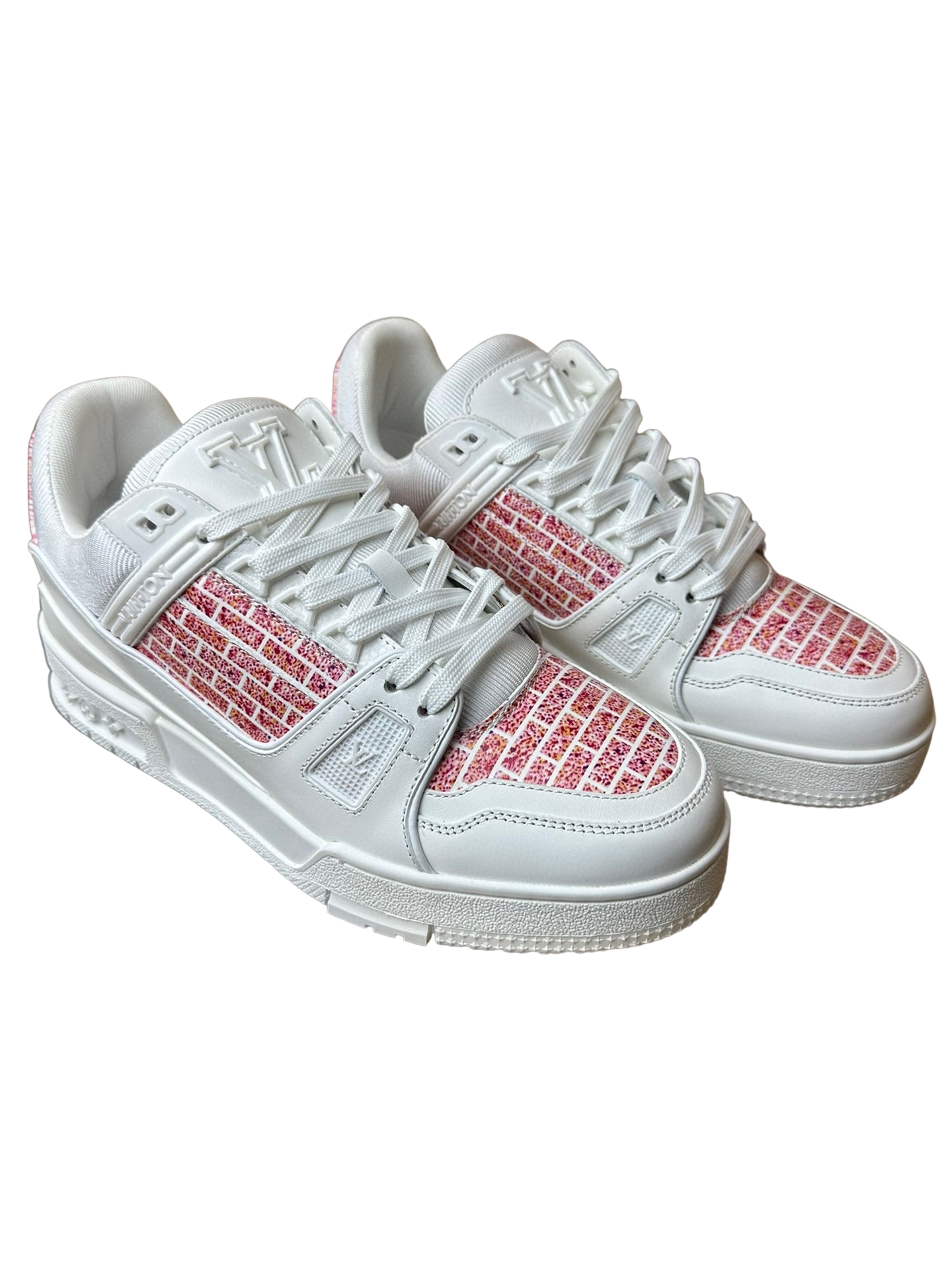 Louis Vuitton LV Trainer Lady Pink White Red