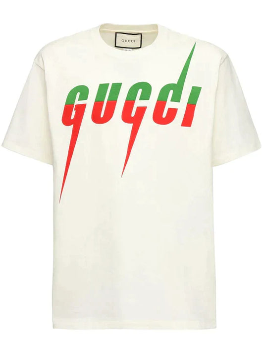 GUCCI Blade logo-print cotton-jersey White T-shirt
