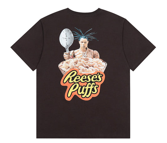 Travis Scott Cactus Jack Reeses Puffs T shirt Brown
