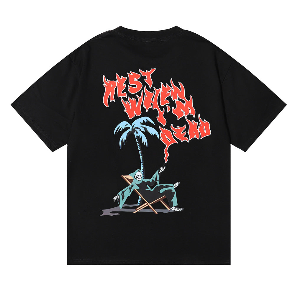 TrapStar 'Rest When I'm Dead' Black Tee