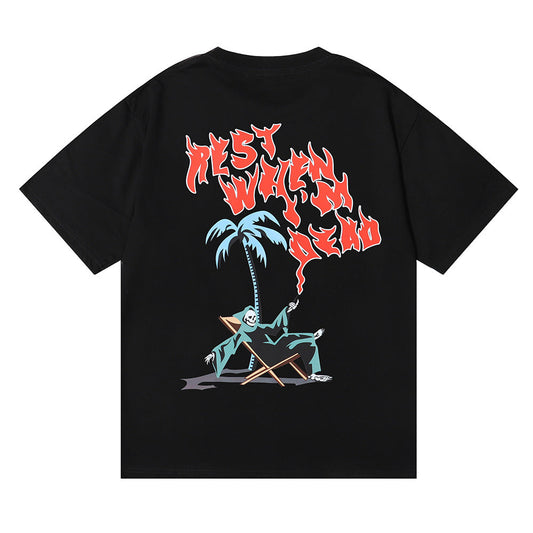 TrapStar 'Rest When I'm Dead' Black Tee