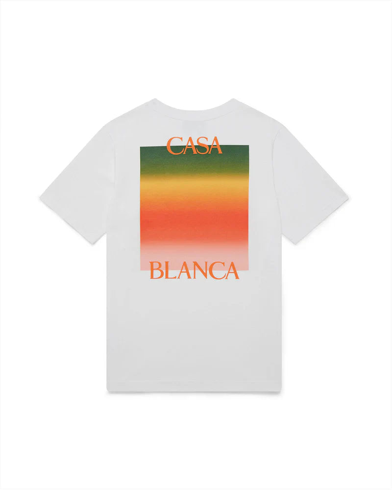 CASABLANCA Gradient Casa Logo T-Shirt White