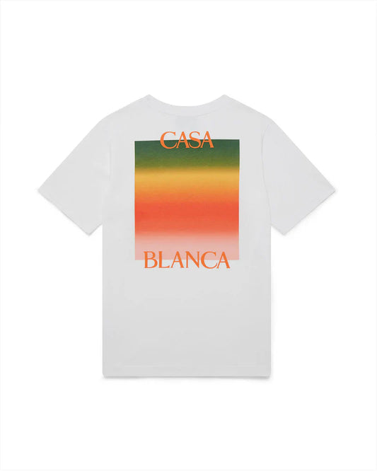 CASABLANCA Gradient Casa Logo T-Shirt White
