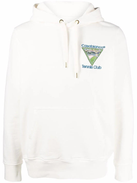 Casablanca Tennis Club Icon Hoodie White