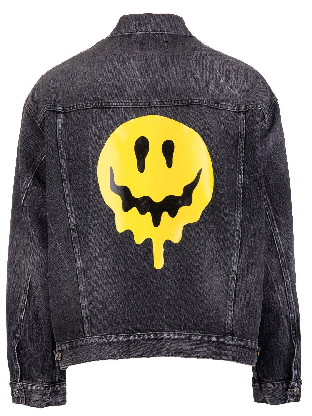 Balenciaga Smiley Face Print Denim Jacket