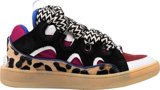 Lanvin Curb Sneaker Black, Burgundy, & Leopard
