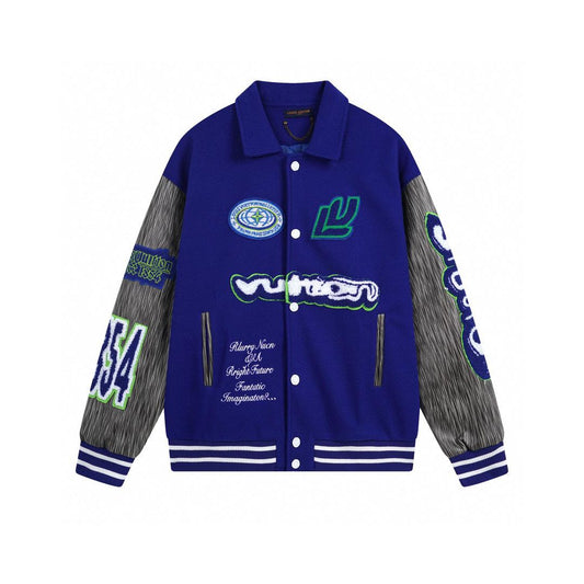 Louis Vuitton 2023 Blue & Grey Varsity Jacket