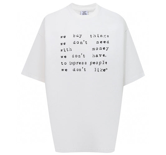 VETEMENTS We Buy Things T-shirt | White