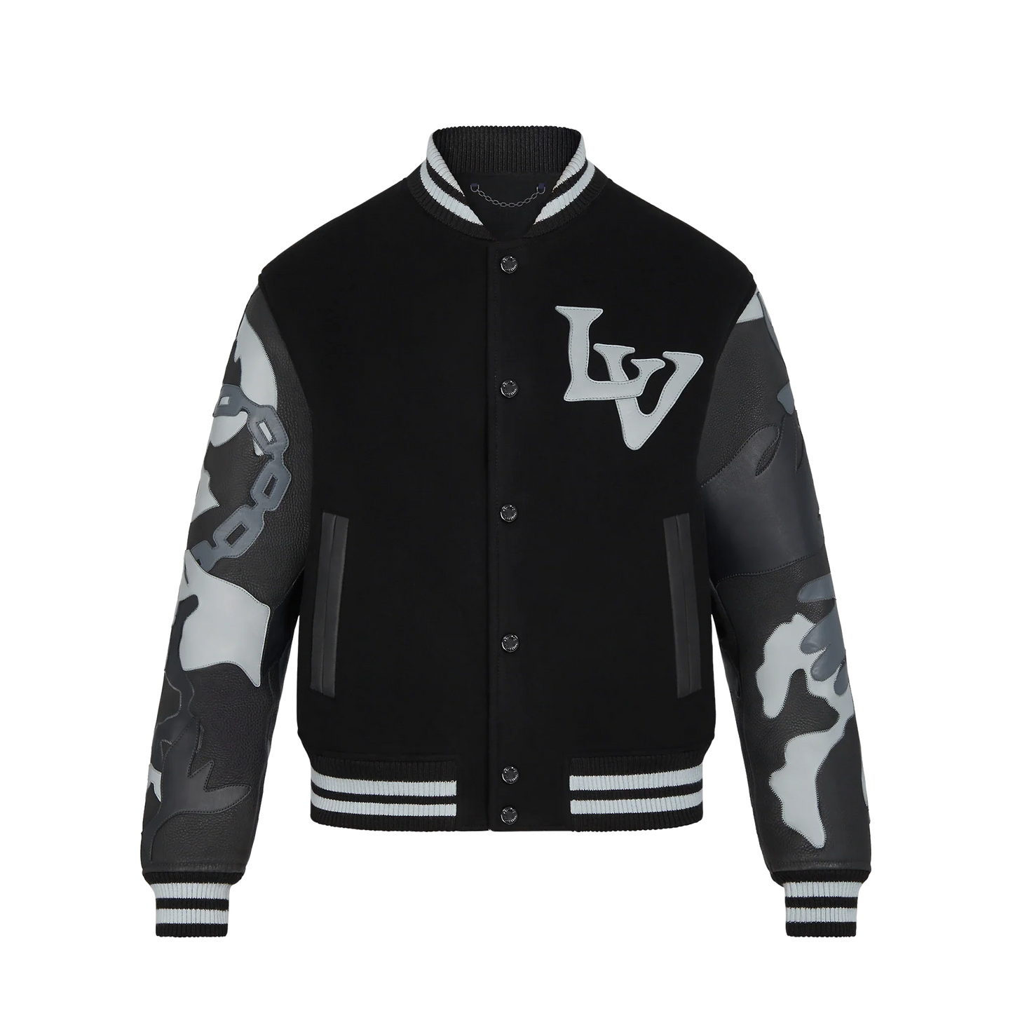 Louis Vuitton Chains Camo Varsity Jacket