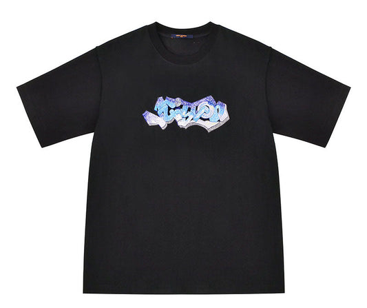 Louis Vuitton Logo Graffiti bordado Black