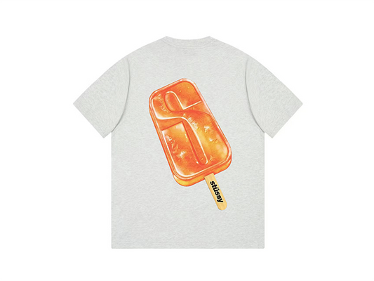 Stussy Popsicle T-Shirt Grey/Orange