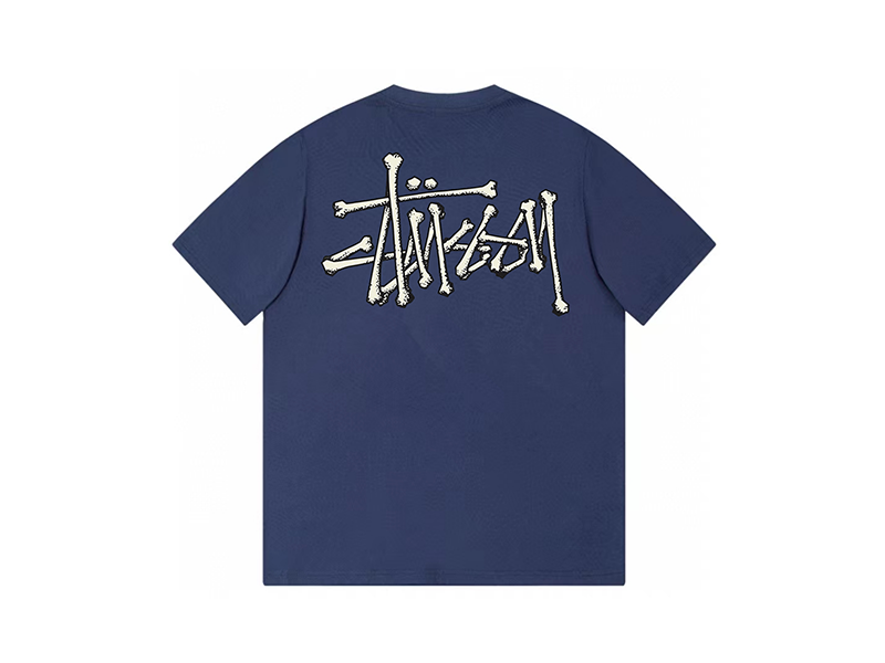 Stussy Bones Stock T-Shirt Navy