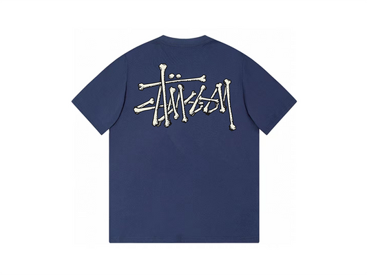 Stussy Bones Stock T-Shirt Navy