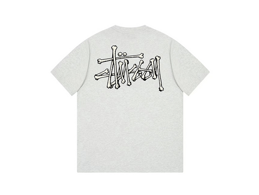 Stussy Bones Stock T-Shirt Grey
