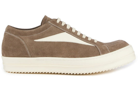 Rick Owens Vintage Sneaks Velour Suede Dust Grey Milk White