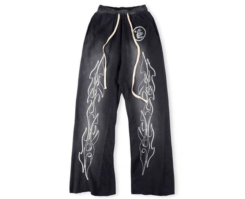 Hellstar Studios Racer Flare Sweatpants Black
