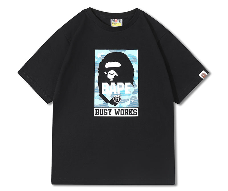 BAPE A BATHING APE｜HONEYCOMB CAMO BAPE BUSY WORKS TEE Black