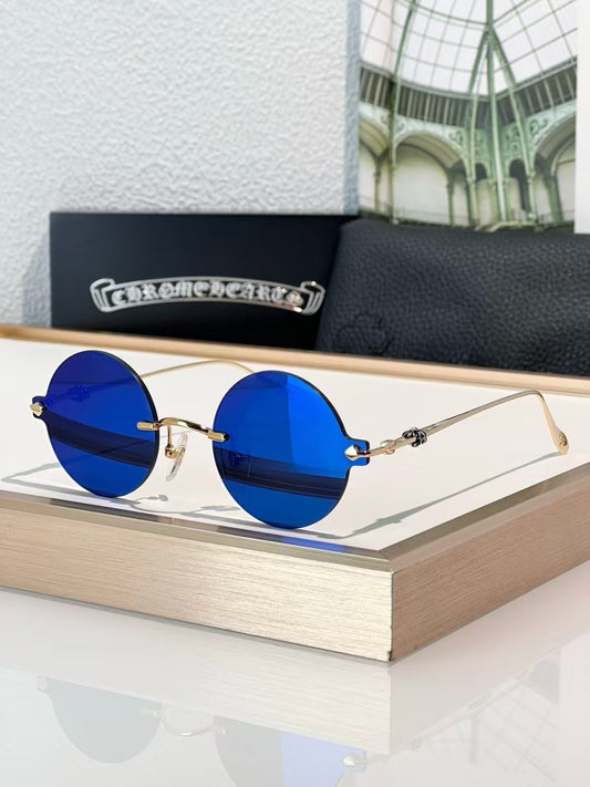 Chrome Hearts Round Sunglasses Blue