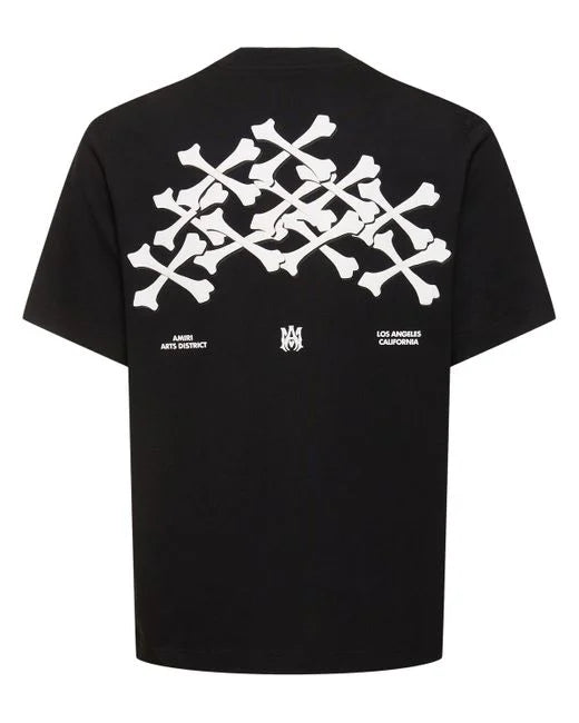 AMIRI Bones Stacked Cotton T-shirt Black