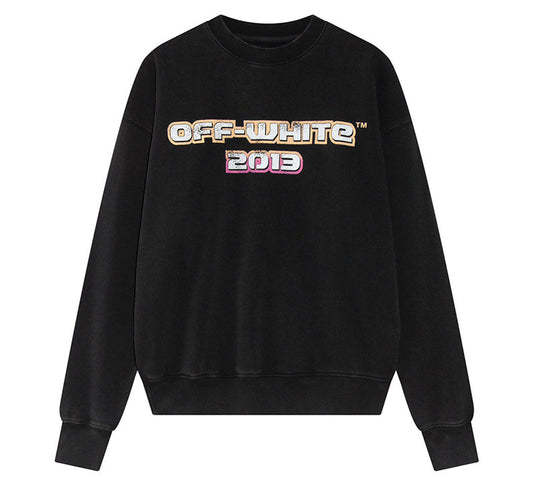 Off-White Digit Bacchus Cotton Sweatshirt Black