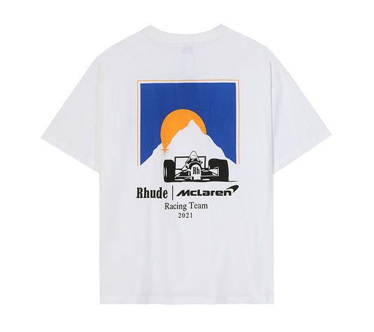Rhude X Mclaren Moonlight Racer Tee White