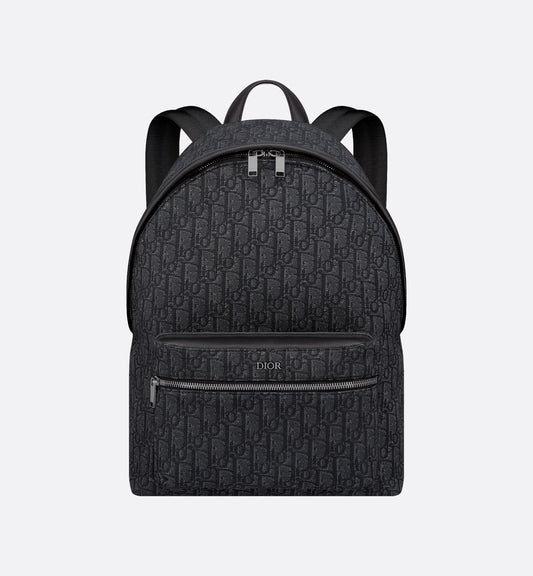 Dior Rider Backpack Oblique in black jacquard