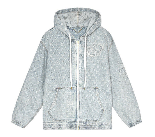 Louis Vuitton x NBA Zip-Through Hoodie Blue