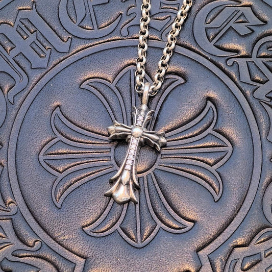 Chrome Hearts - Cross Tiny Pavé After Diamond Necklace