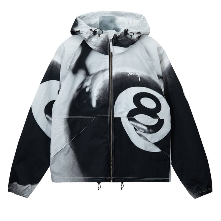 Stussy 8 Ball Beach Shell 'Grayscale'