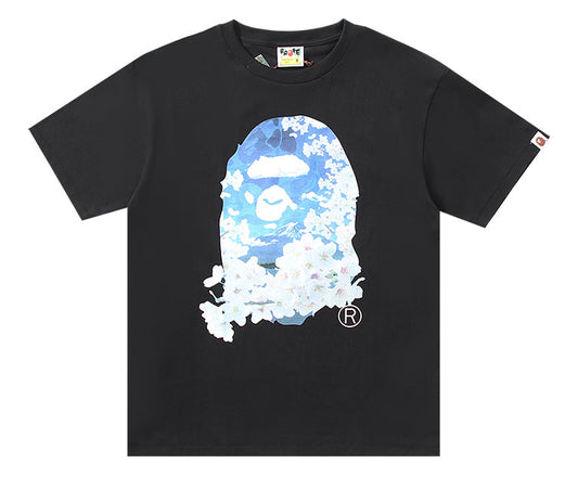 BAPE SAKURA PHOTO APE HEAD TEE (SS21) BLACK