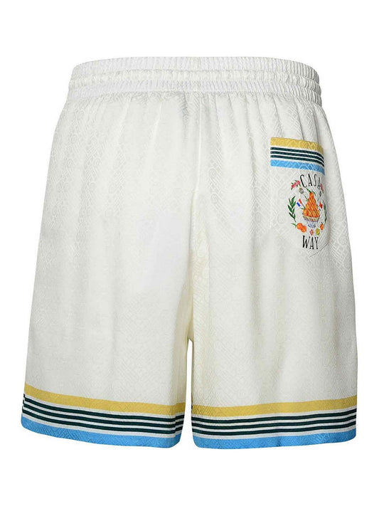 CASABLANCA Casa Way Printed Silk Short