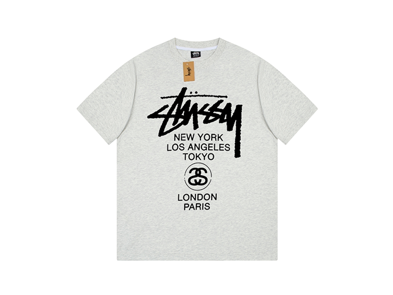 Stussy World Tour T-shirt Grey